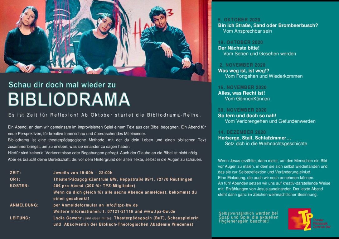 Neue Reihe! BIBLIODRAMA