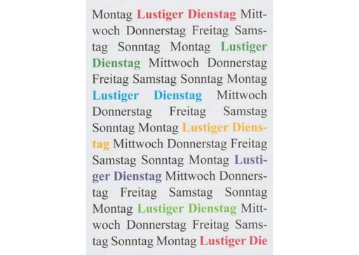 Lustiger Dienstag